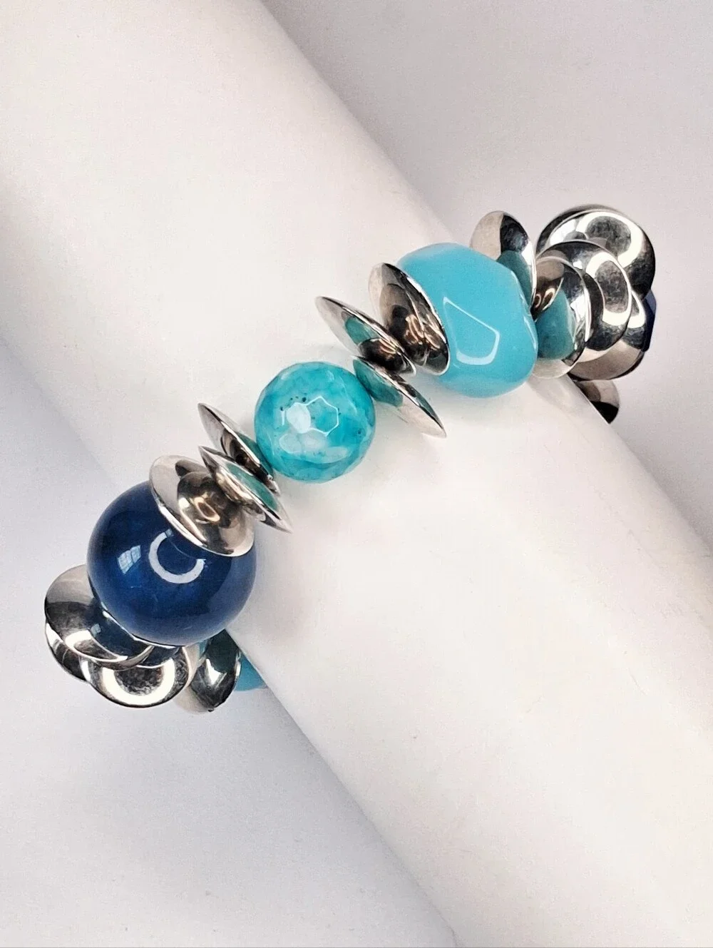 Blue Ocean Saucer-Wave Bracelet